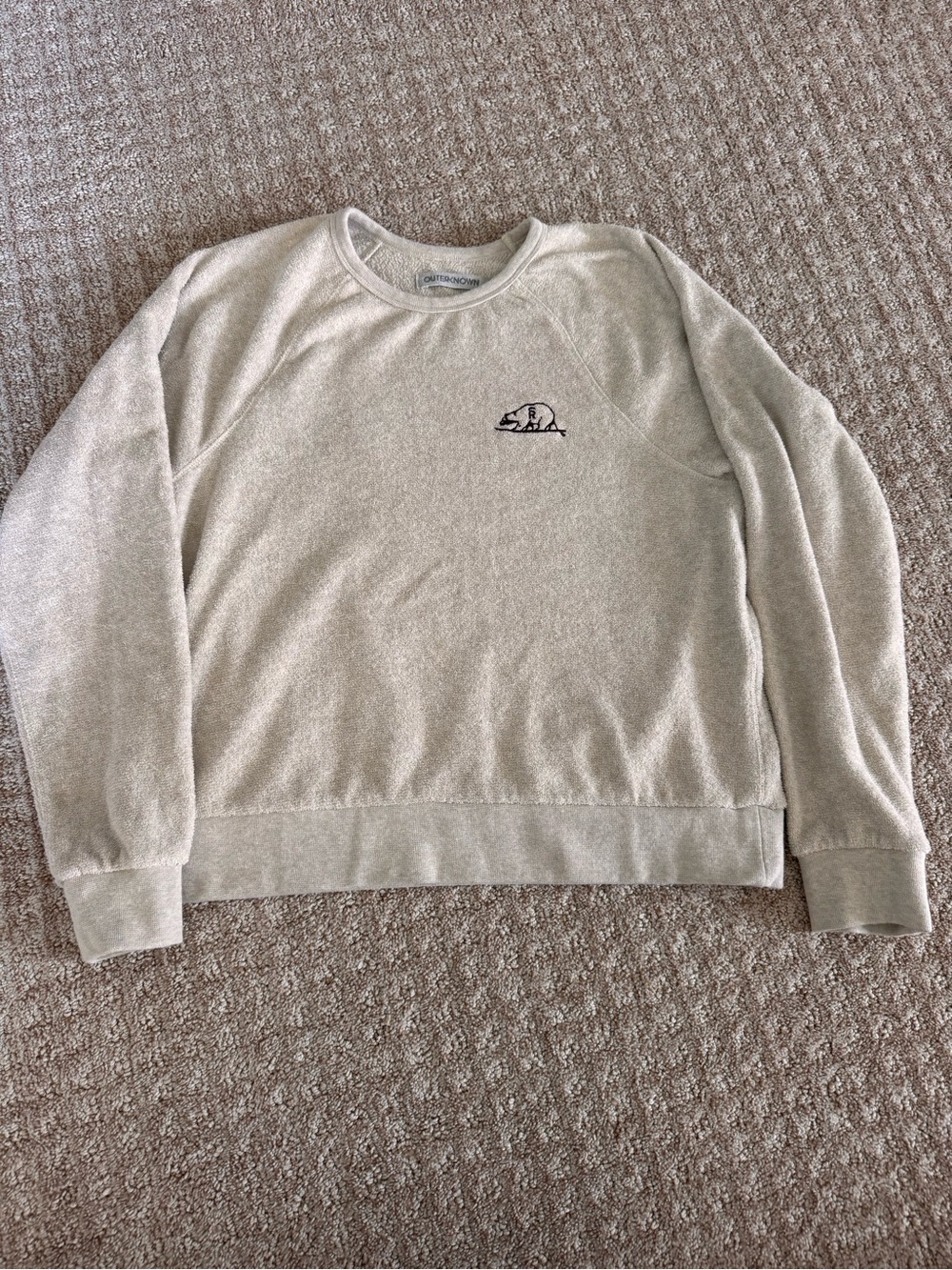 Outerknown/ Surf Ranch crewneck sweatshirt size M plush towel terry/French terry